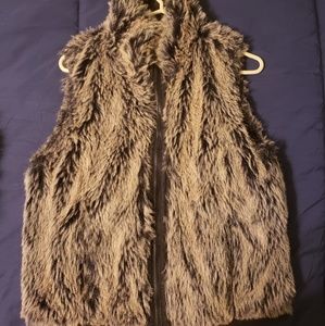 Faux fur vest